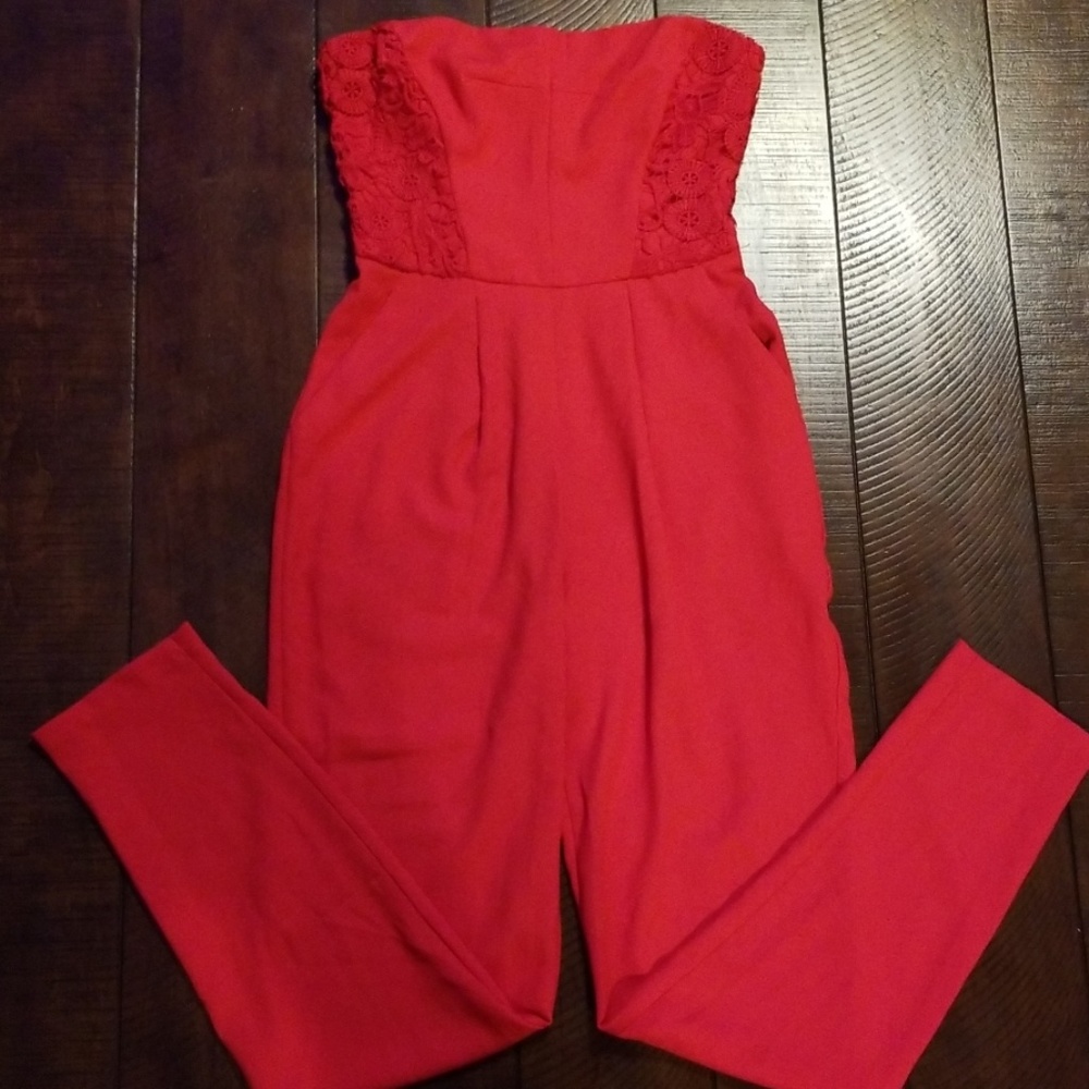 Gianni Bini Strapless Jumpsuit